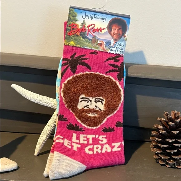 Bob Ross Socks Joy of Painting NWT Unisex - Picture 3 of 10